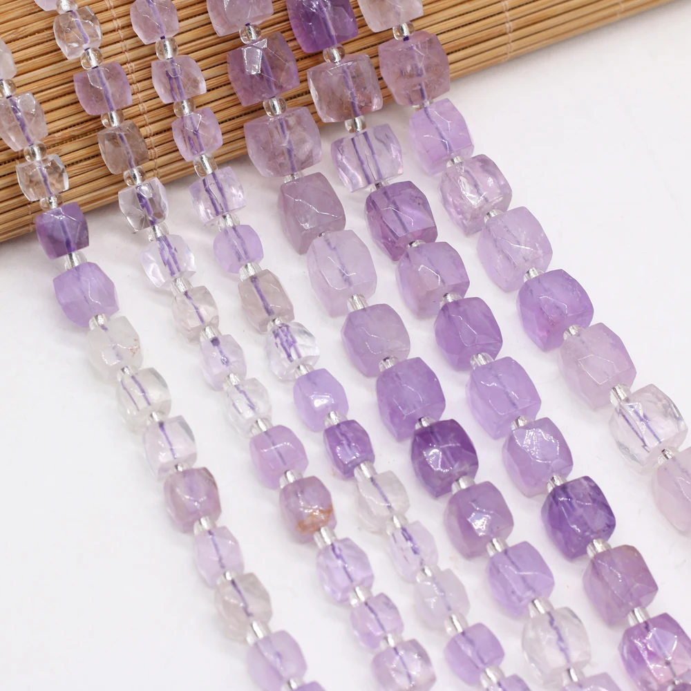 

Natural Stone Semi-precious Stone Rectangular Beaded for Jewelry Making-specification 10-11 Amethysts