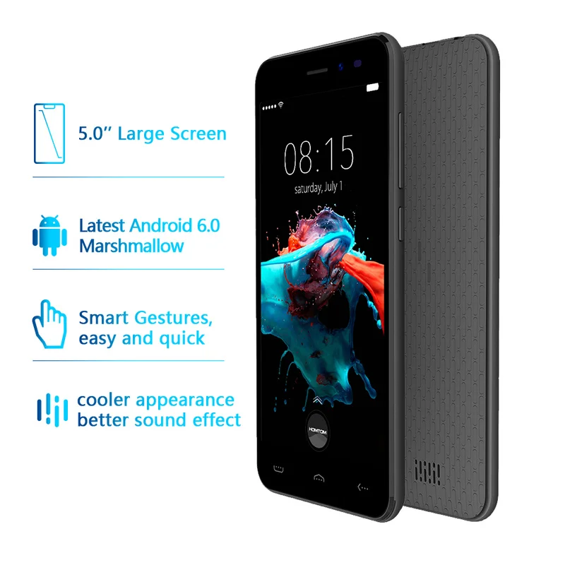 HOMTOM HT16 смартфон на Android 6 0 5 дюймов MTK6580 четырехъядерный 1.3G Гц 1 Гб RAM 8 ROM Wakeup Gesture GPS A