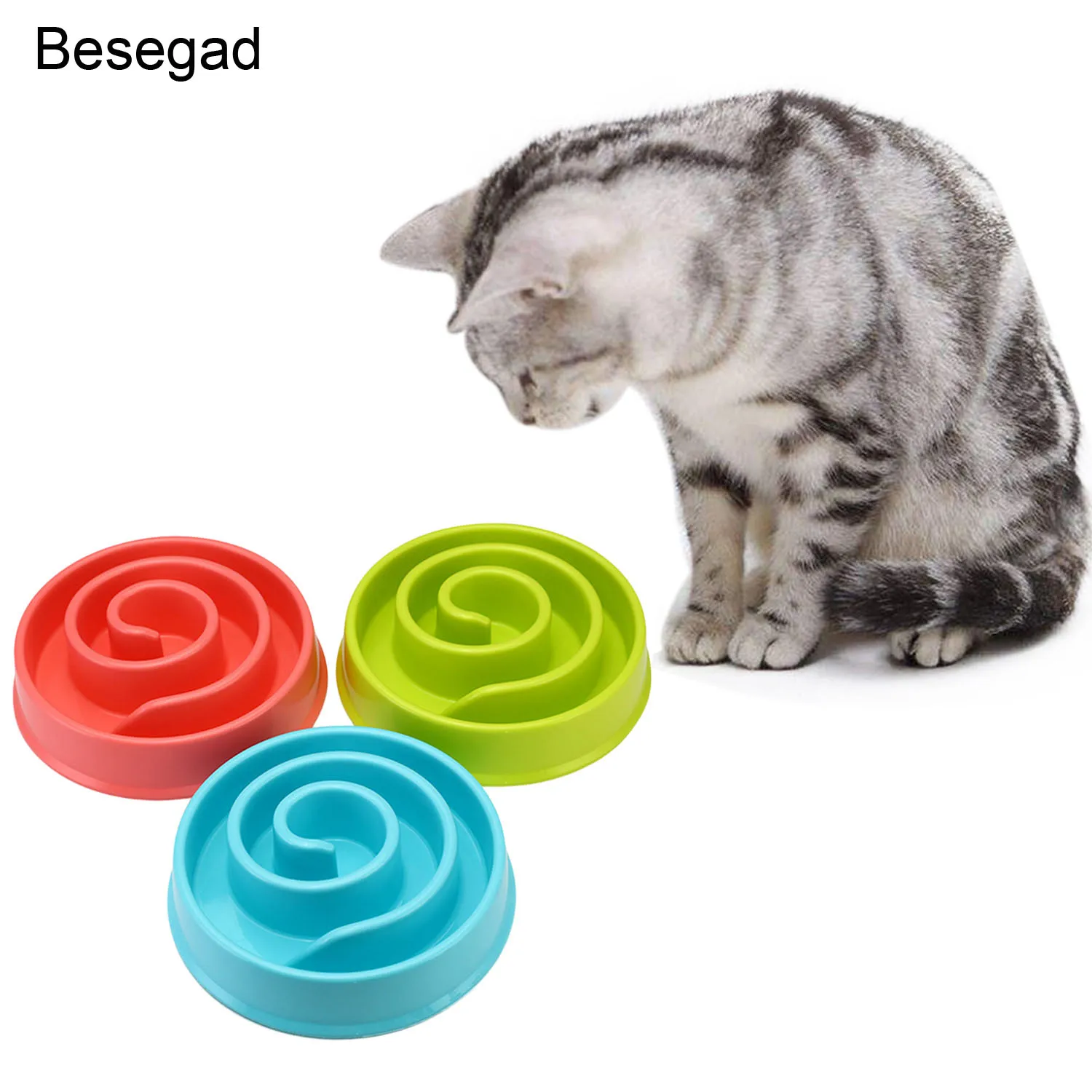 Behogar антидроссель Для Кормления Собаки Миски еда медленная подача блюдо с