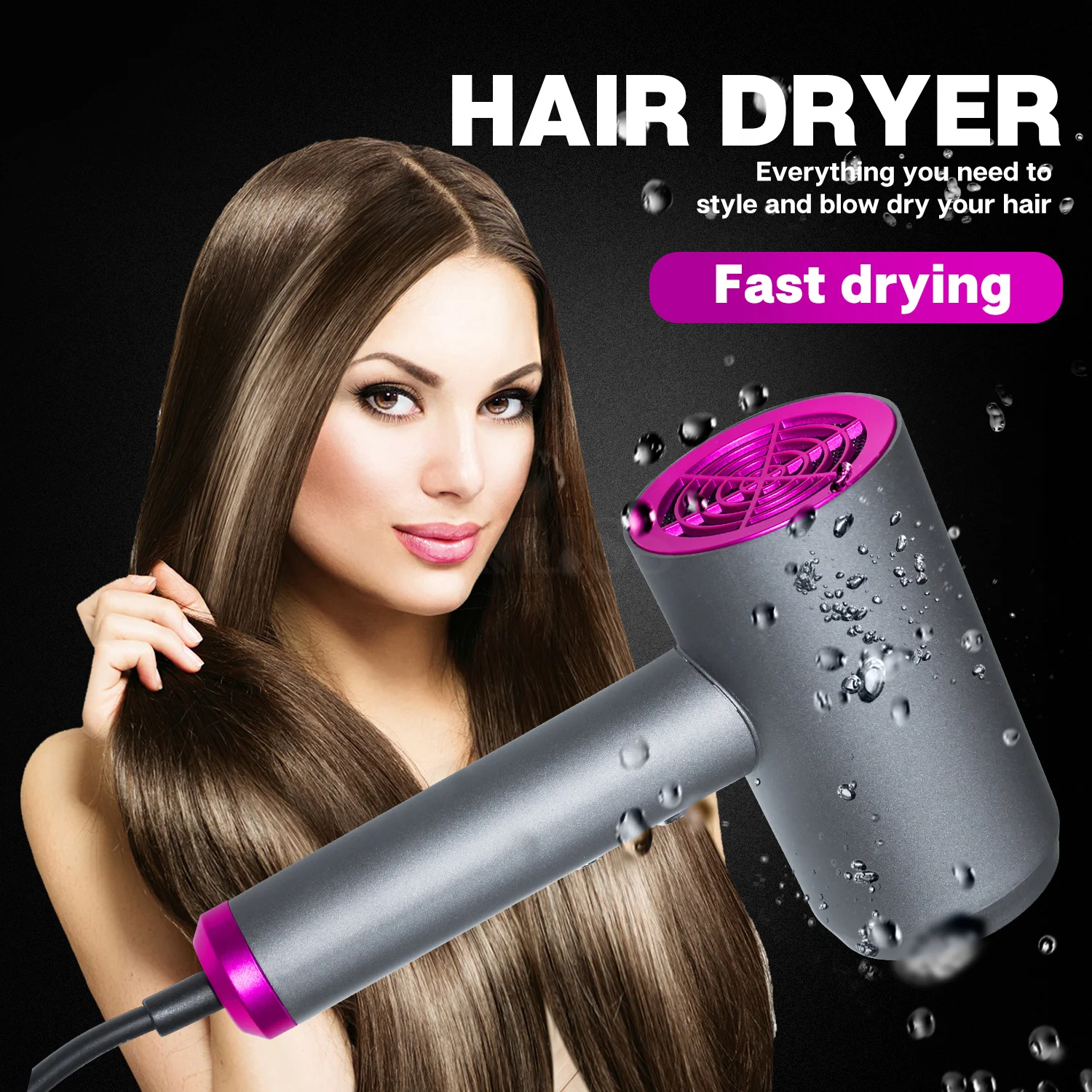 

Professional Hair Dryer Strong Wind Salon Blower Dryer Hot &Cold Dry Hair Negative Ionic Hammer Blower Hair Dryers Blow drier