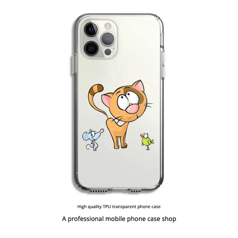 

Cute Cartoon Dog Phone Case Clear Cover For Iphone 5 6 7 8 11 12 Plus XR X XS SE2020 11/12PRO Max Transparent Cases