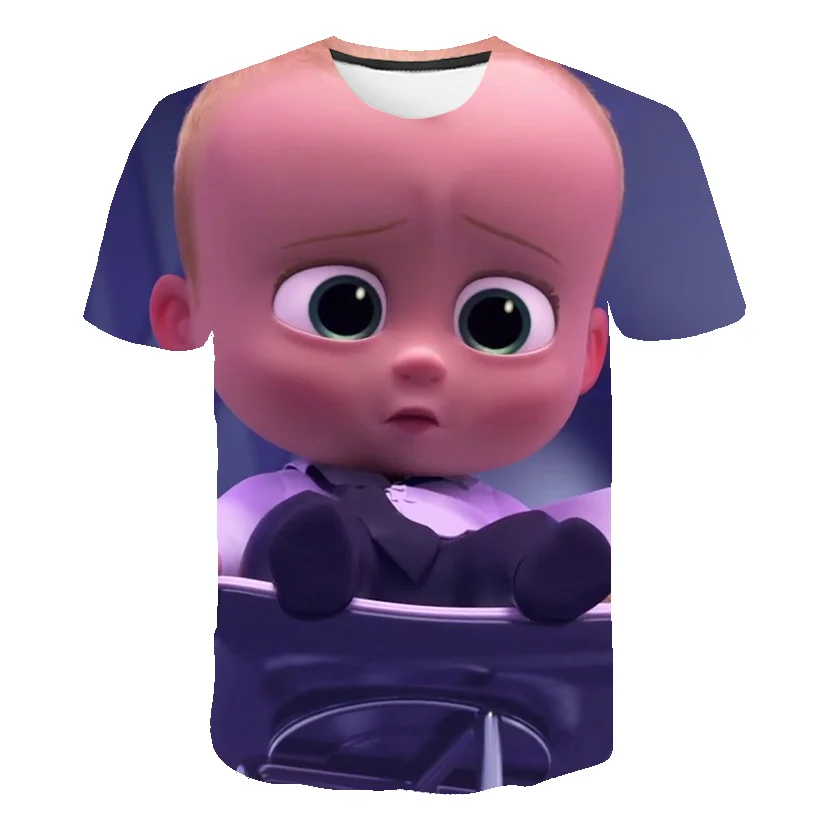 3D модная футболка с грустным ребенком для мальчиков и девочек