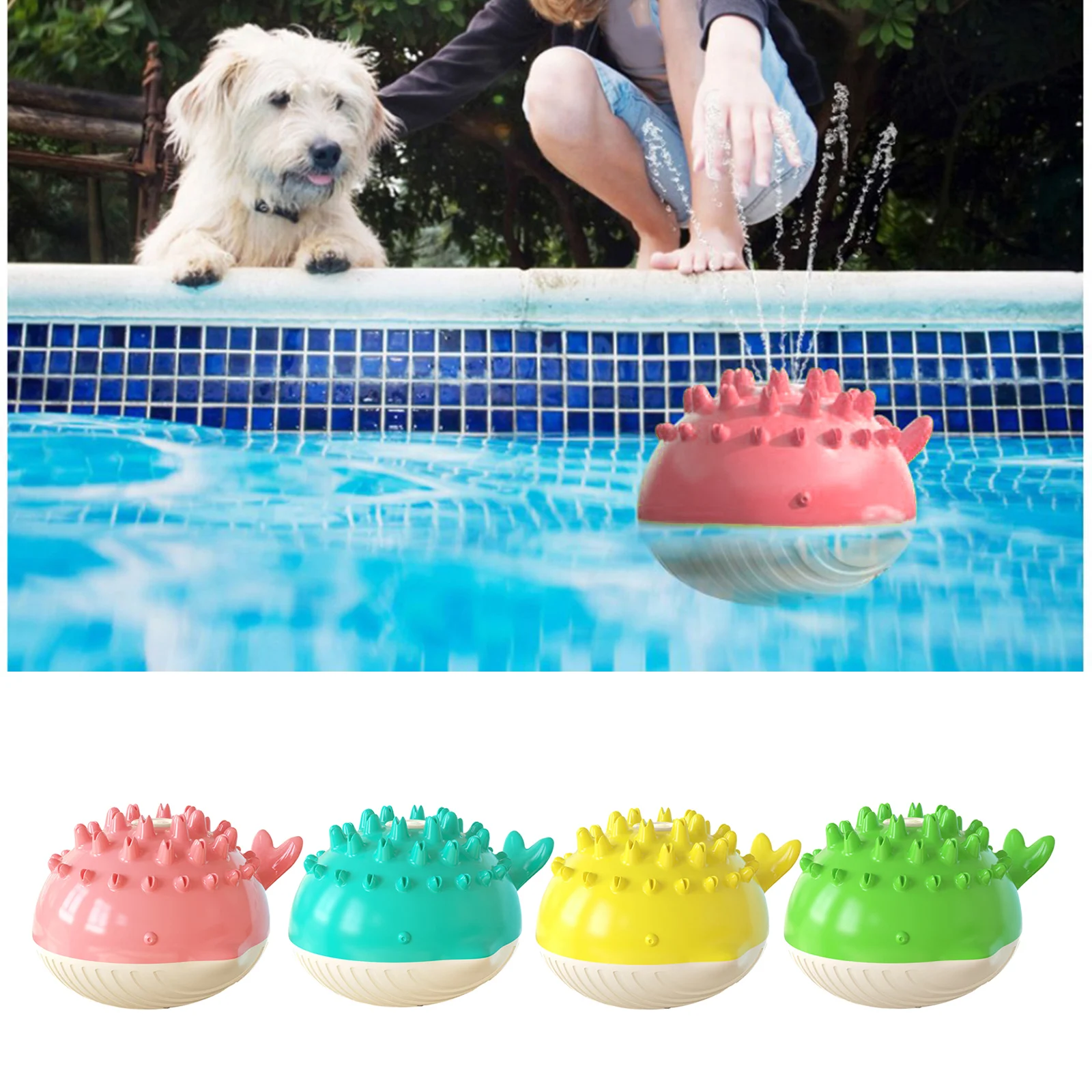 

Pet Dog Bath Toy Electric Water Spray Induction Sprinkler Exercise Bite Toys