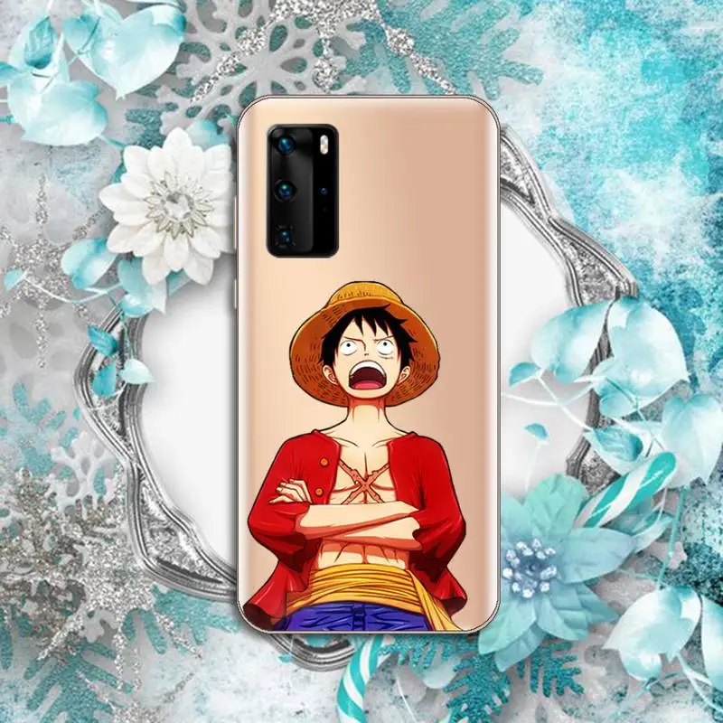 

Japan Anime Cartoon Luffy Zoro Phone Case Transparent for huawei honor P 40 30 20 lite Pro 10 i 8 9 x p smart 2019