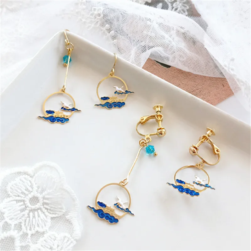 Висячие серьги классические асимметричные серьги с кисточкой женские винтажные китайские серьги для женщин Ювелирное Украшение для ночного клуба