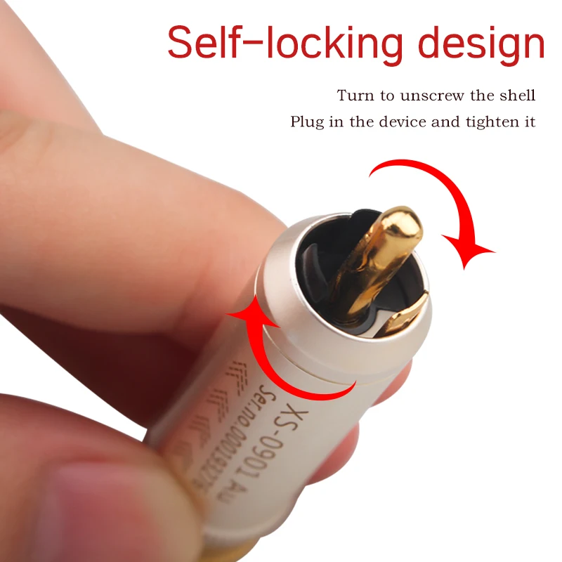 4pcs/8pcs/16pcs Red Copper Shell Gold-plated RCA Audio Plug For DIY Power Amplifier Hifi and Video Connection Cable 10mm | Электроника