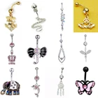 Пирсинг пупка Женский, винтажный, из нержавеющей стали, антиаллергенный, в этническом стиле, подарок, 2019