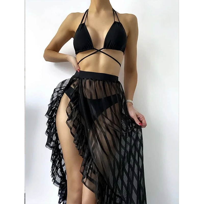 

Женский купальный костюм с высоким вырезом, сексуальные стринги, бикини, однотонный купальник, купальник, комплект бикини, женские костюмы ...