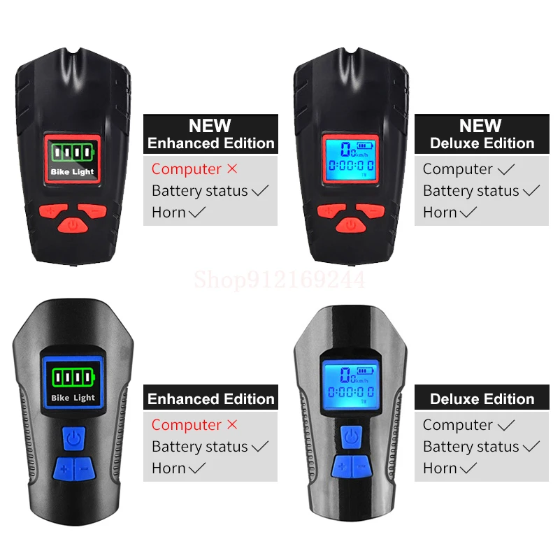 wireless bicycle speedometer bike light lcd waterproof cycling computer bike front light headlight with bell horn led flashlight free global shipping