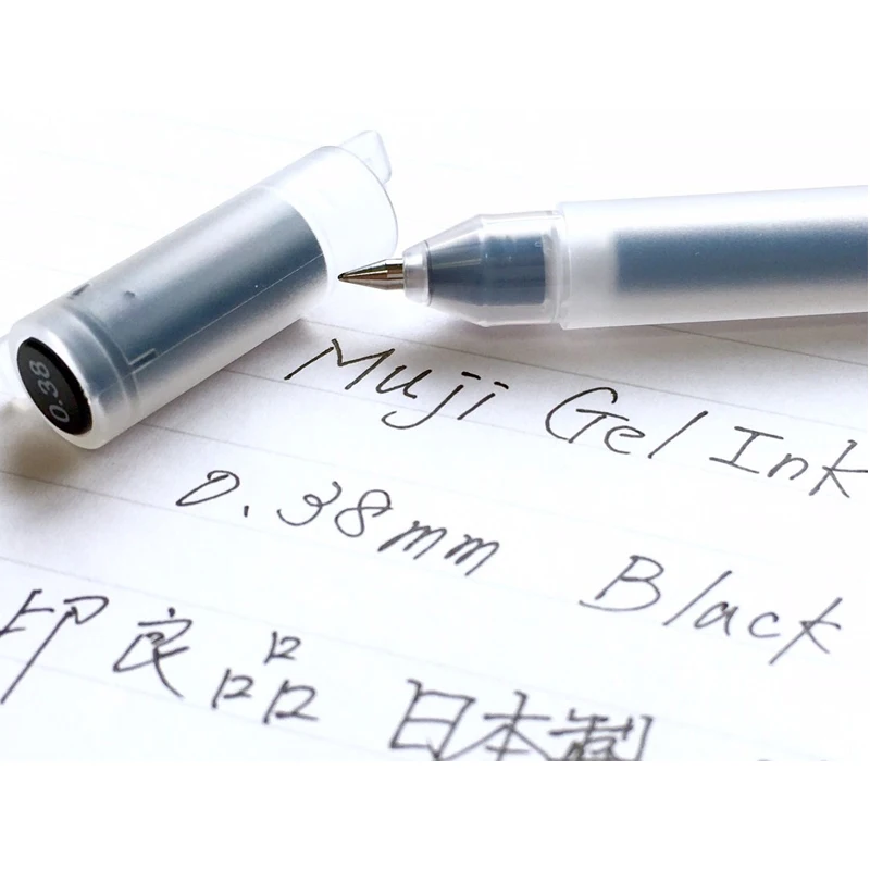 Набор гелевых ручек Muji 3 шт. 0 38 мм 5 цветные чернильные заправки быстросохнущие
