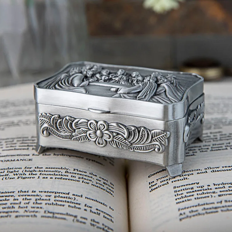 Винтажный египетский фараон металлическая рельефная коробка для ювелирных