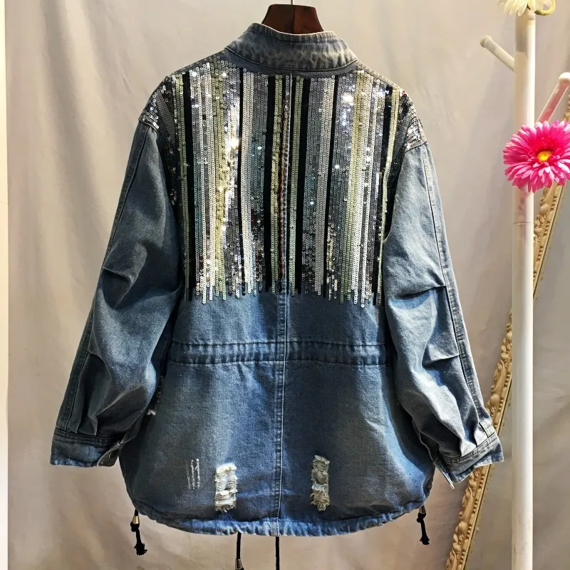 Осенняя новинка большие размеры средние и длинные свободные расшитые бисером