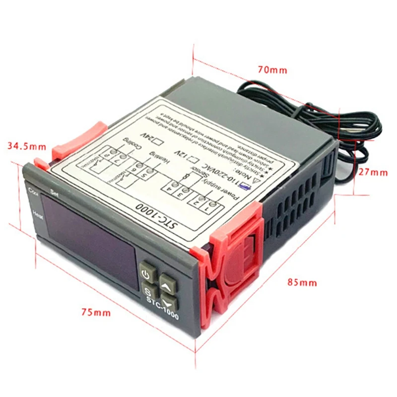 

Digital LCD Temperature Controller 110-220V Thermostat Regulator for Incubator Aquarium Heating Cooling Temperature Controller