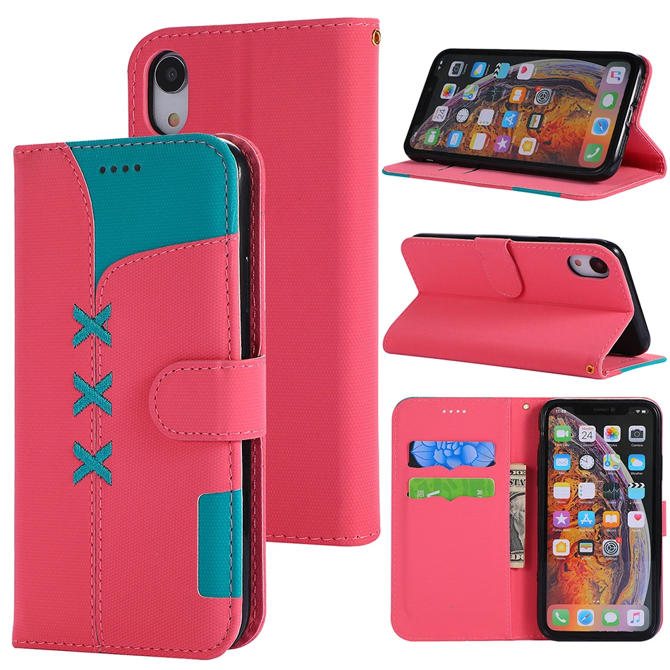 Модный чехол бумажник с откидной крышкой для iPhone 11 XR XS Max X 6 6S 7 8 Plus SE 2020 Samsung S10e S10 S9 S8
