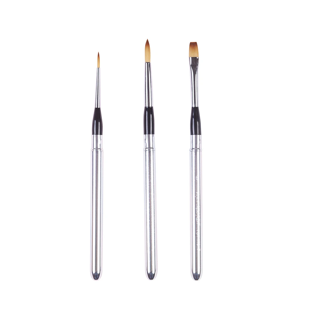 Watercolor Paint Brush Set - PBT770 3PC/set - Taklon Hair - Brass Ferrule - Aluminum Cap - Wooden Case image 2