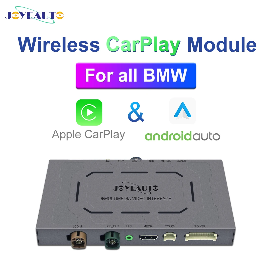 JoyeAuto беспроводной Apple Carplay для BMW 1 2 3 4 5 6 7 серии X1 X3 X4 X5 EVO NBT CCC CIC 2003 2018 Android