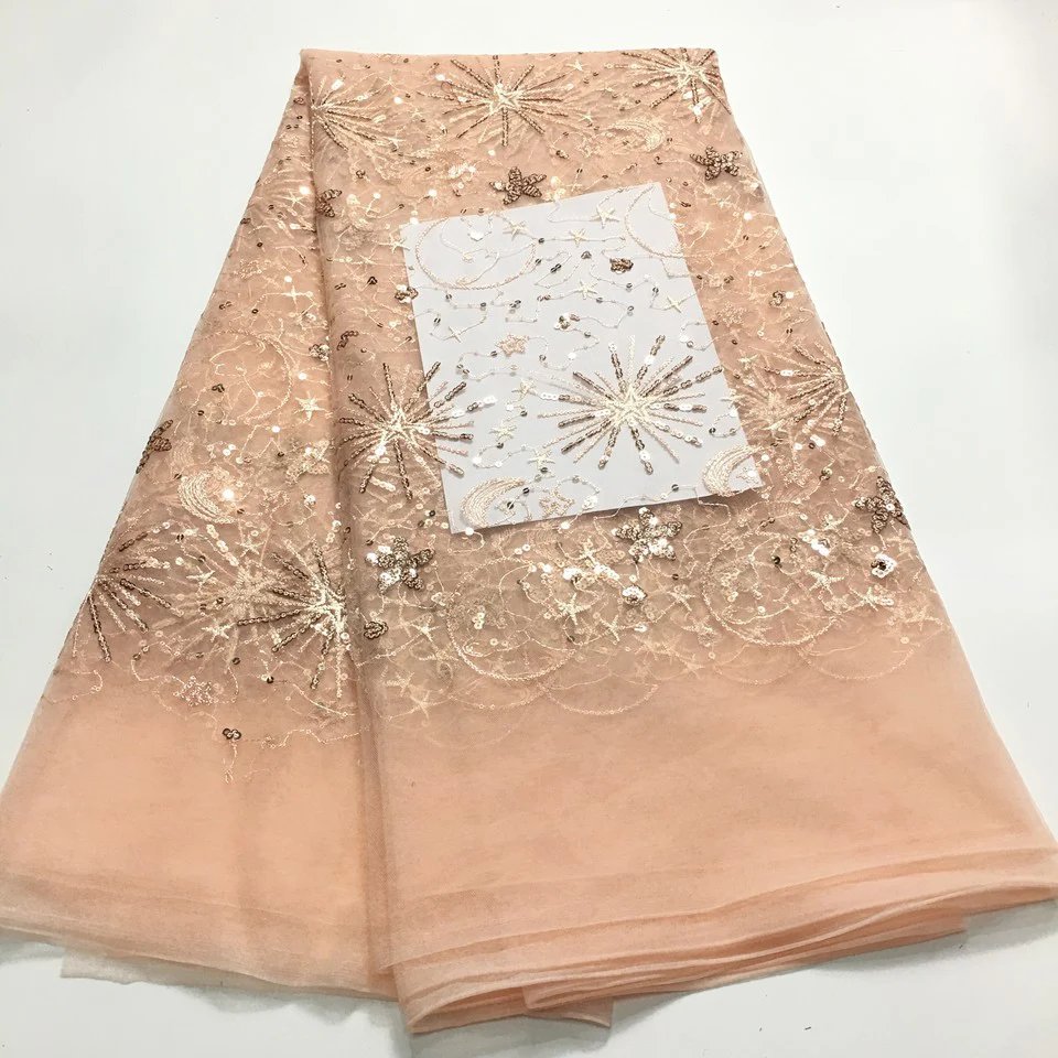 2021 новейшая африканская кружевная ткань высокого качества вышитая блестками
