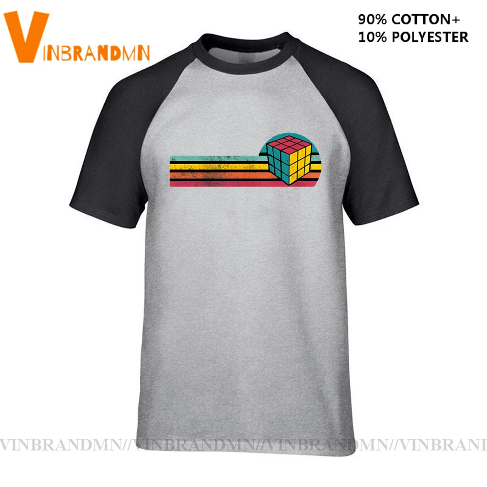 Футболка в винтажном стиле с изображением кубика Рубика лучший подарок для