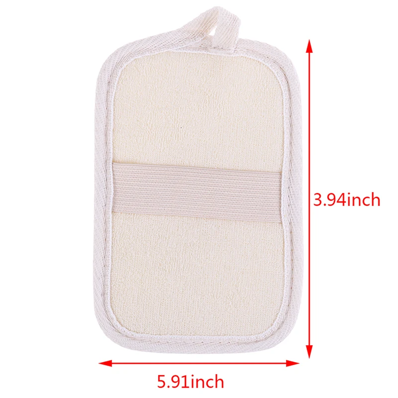 1pc Natural Loofah Sponge Shower Bath Gloves Exfoliating Wash Skin Spa Massage Scrub Washing Soft Pad