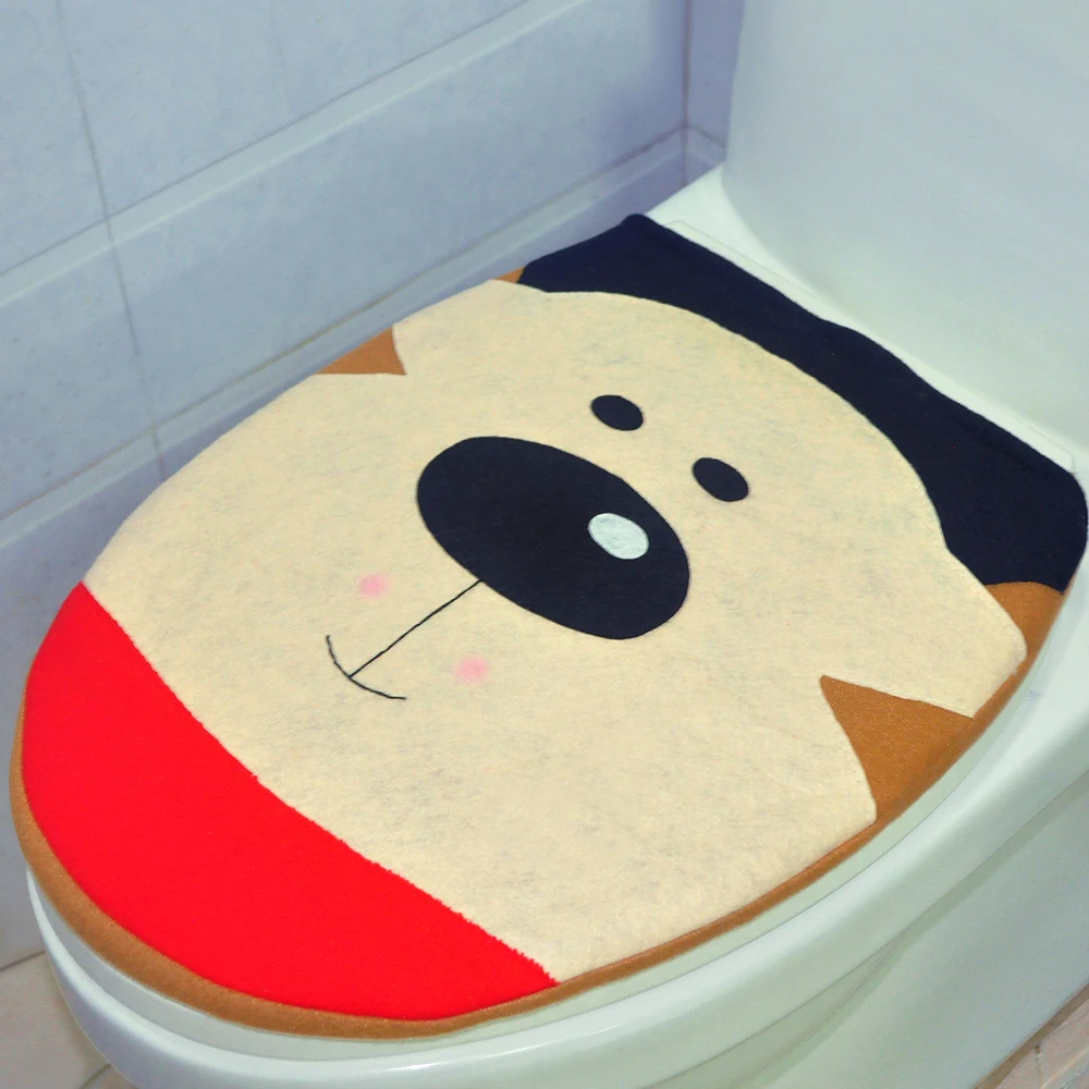 Новые рождественские украшения чехол для унитаза ванной дома|Наволочки| |