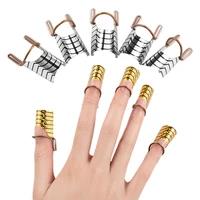 510pcs reusable uv gel acrylic tip women profession aluminum nail art extension guide form stencil manicure finger rest tools