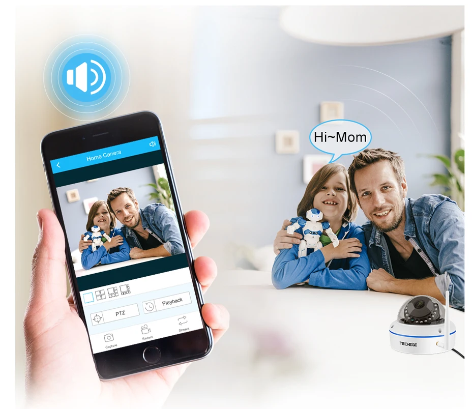 Techege 8CH 1080P H.265 Беспроводной NVR комплект 2.0MP аудио запись оповещения электронной почты Антивандальная ip-камера безопасности системы видеонаблюдения