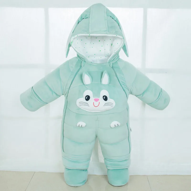 30 degrees cold Winter warm Baby girl Clothes New born Style Baby Rompers Baby Boys Jumpsuits cute Cartoon Infant Overalls