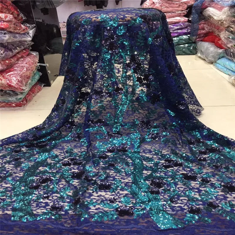 2019 зеленая Последняя французская нигерийская кружевная ткань