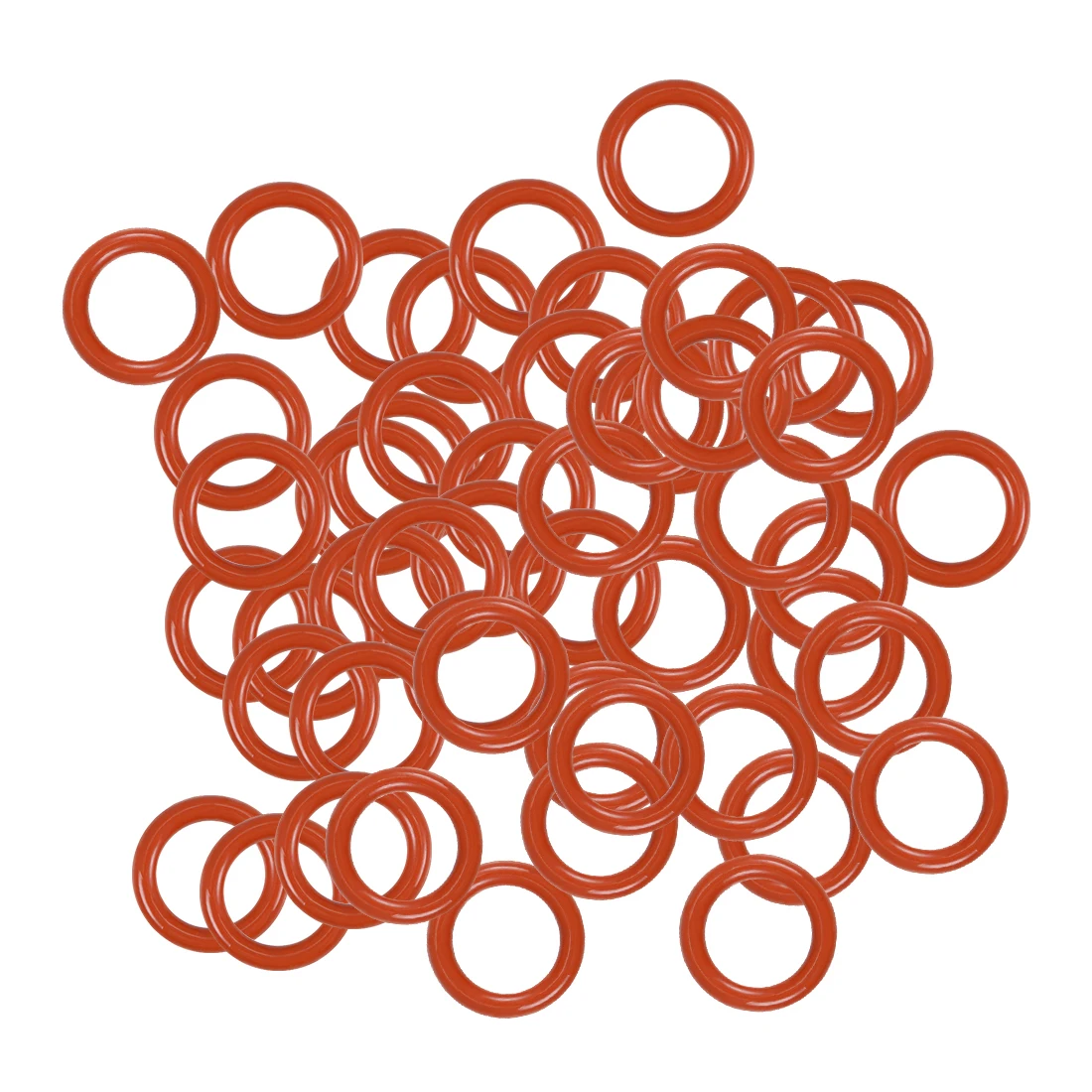 

50Pcs Silicone Rubber O-Rings Silicone O Ring Gasket Sealing O-rings Washer Seal Gasket Ring Machine Oil-resistant Gasket Kit