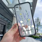 Чехол для телефона с именем под заказ для iphone 11, 12 Mini Pro Max, X, XS, XR, SE, 7, 8 Plus, 6, 6S, чехлы с маленькими маргаритками и цветами, индивидуальный чехол для телефона