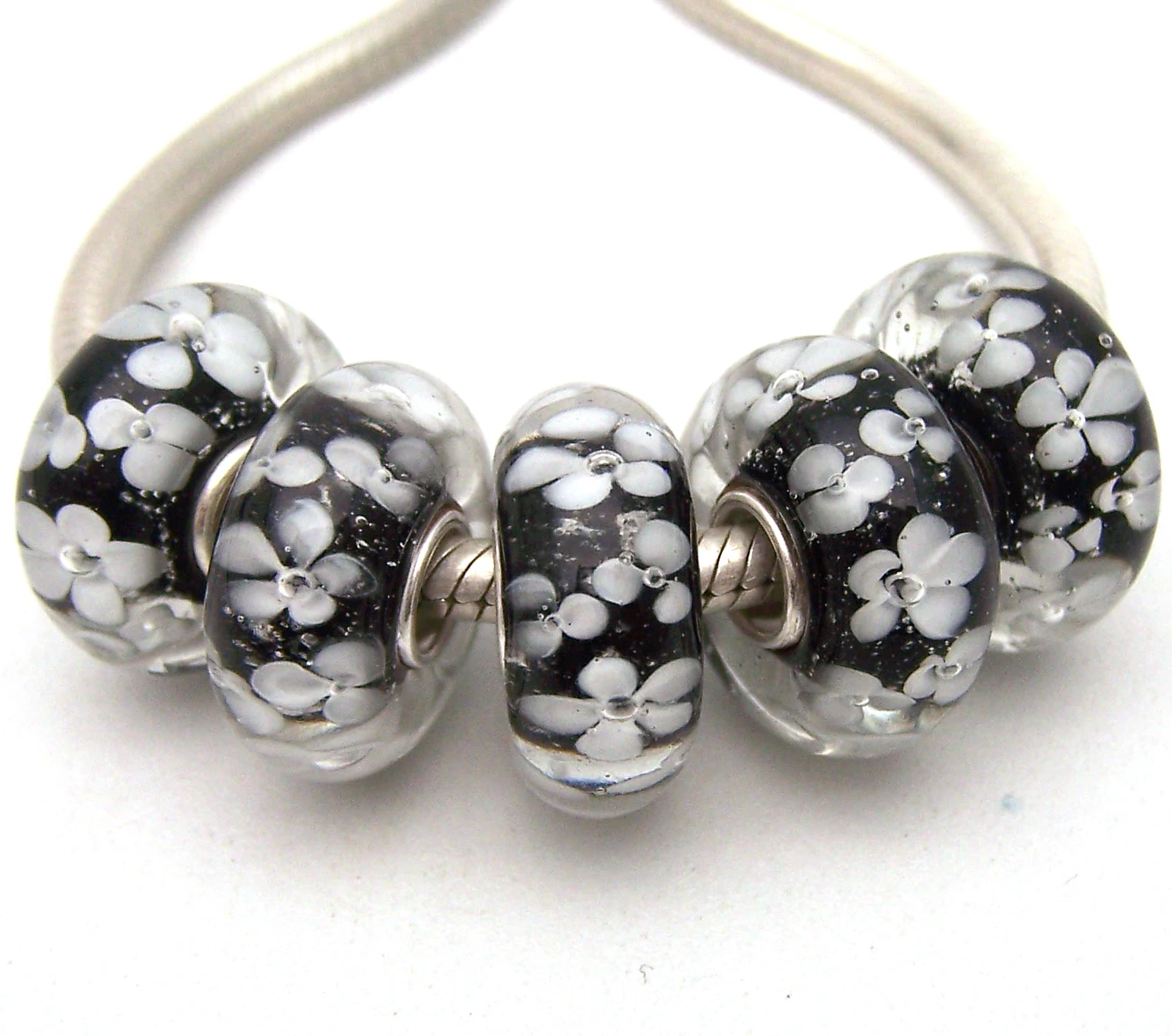 

JGWGT 2815 5X 100% Authenticity S925 Sterling Silver Beads Murano Glass beads Fit European Charms Bracelet diy jewelry Lampwork