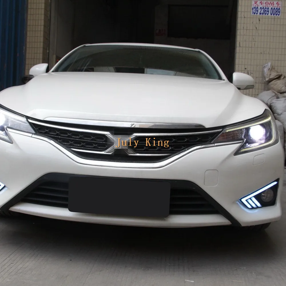 July King LED дневные ходовые огни DRL чехол для Toyota Mark X Reiz 2013 18 Ice Blue Night Streamer