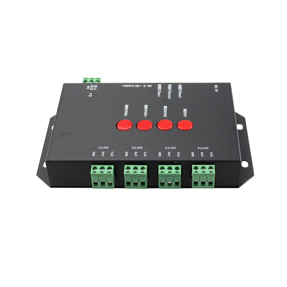 T-4000S controller SD card led T4000 with max 1024 pixel every port for WS2811 WS2801 WS2803 LP6803 | Освещение
