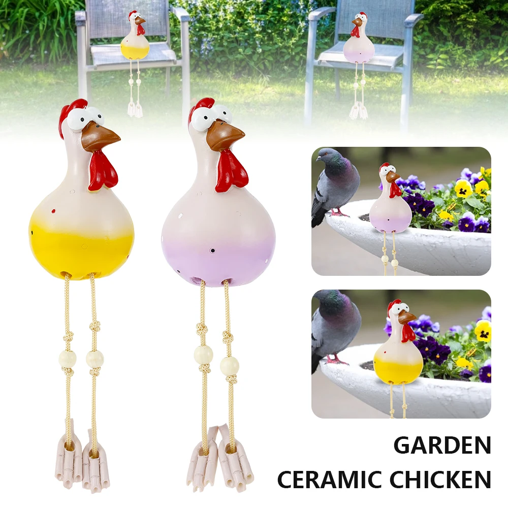 

Садовая керамическая искусственная фигурка животного, петух, Декор, ручная работа, уличные украшения, ферма, Балконная комната, веселая ста...