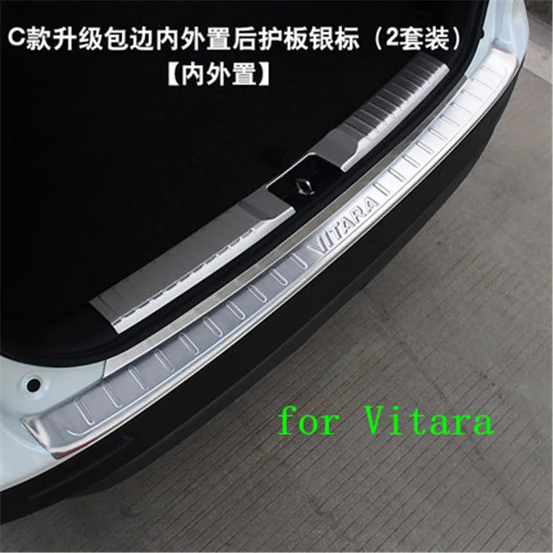 Автомобильный Стайлинг из нержавеющей стали внутренний внешний задний бампер