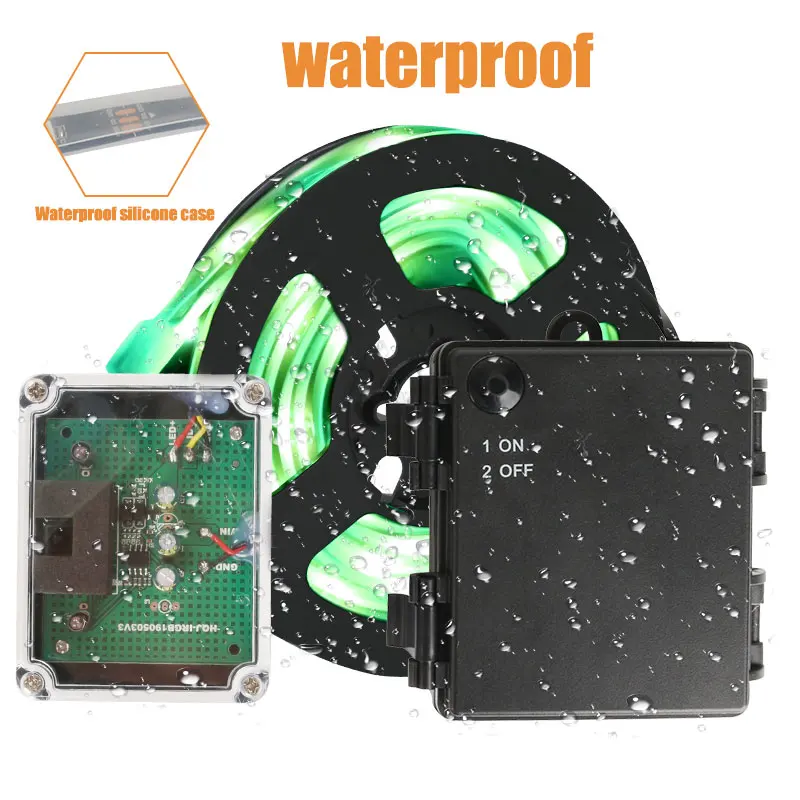 Battery Powered LED Basketball Hoop Lights Waterproof Sensor Activated LED Strip Light For Basketball Rims