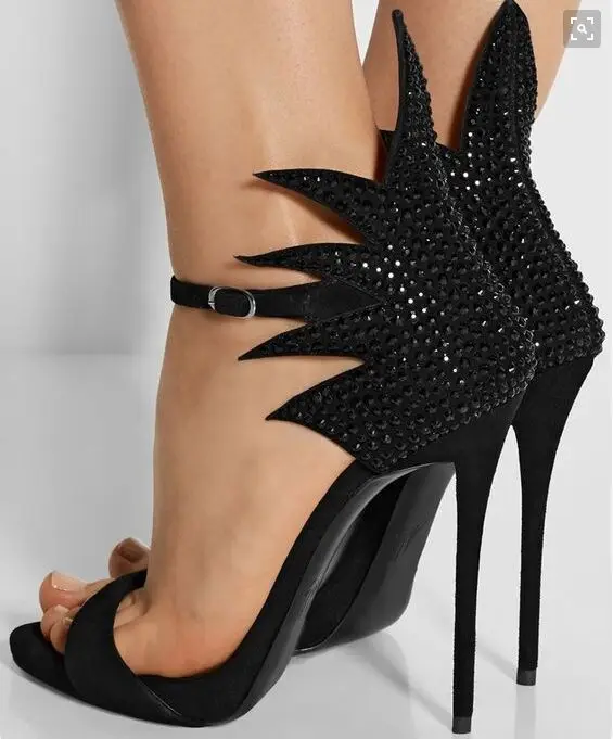 

New solid color flame mountain hot diamond sexy fashion high heel sandals women's sandals