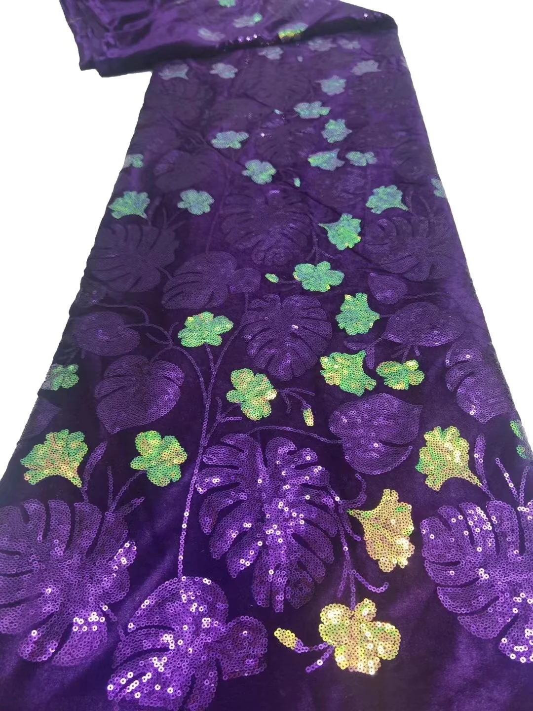 

Африканская бархатная кружевная ткань с блестками, модный дизайн, приятное для кожи, теплое качество, шитье в дубайском стиле для вечернего платья