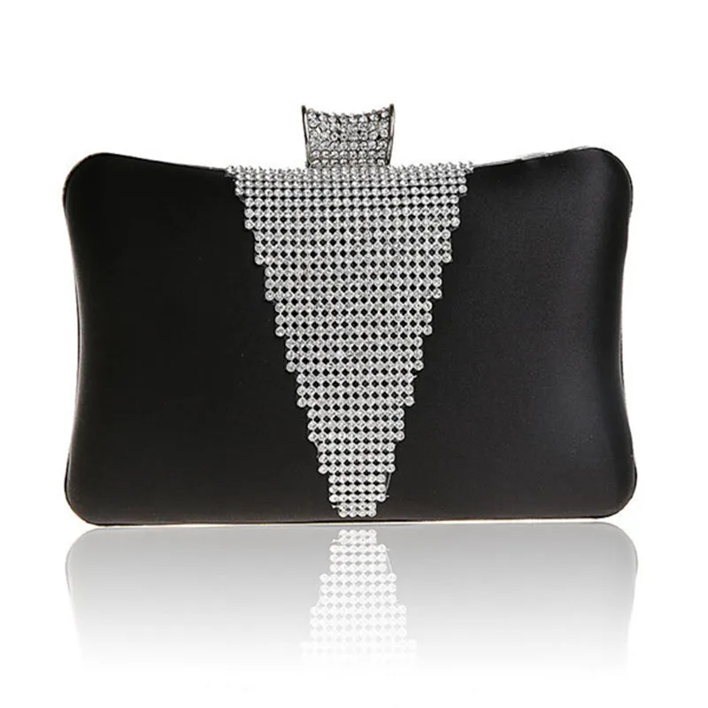 Свадебные стразы женский клатч в форме V бриллиантовый дизайн вечерние сумки