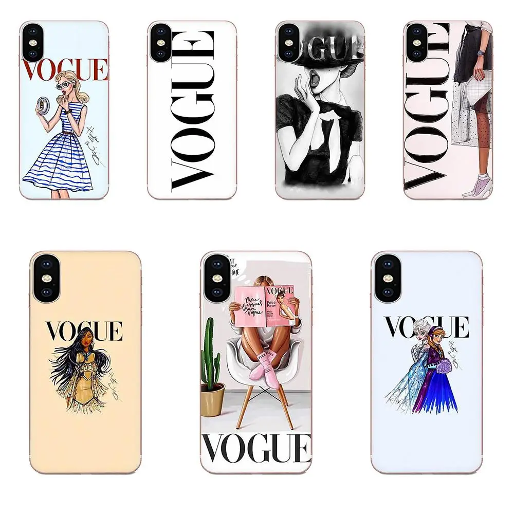 Ультратонкий рисунок Vogue Girl для Samsung Galaxy A10 A20 A20E A3 A40 A5 A50 A7 J1 J3 J4 J5 J6 J7 2016 2017