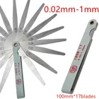 Используйте ful 17 лезвий от 0,02 до 1 мм, толщина зазора, метрический наполнитель, Feeler, фотоинструмент для использования щупа, клапана