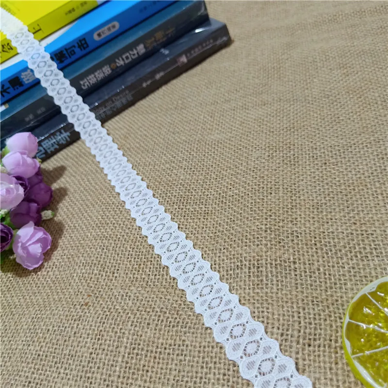 

2cm S2698 Width Colorful Spandex Nylon Elastic Stretch Narrow Crochet Trim For Womenswear Underwear Lingerie Bra