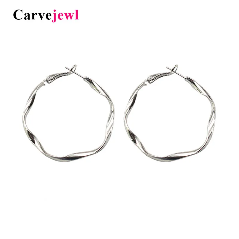 Carvejewl корейский новый дизайн круглые серьги-кольца для женщин и девушек большие