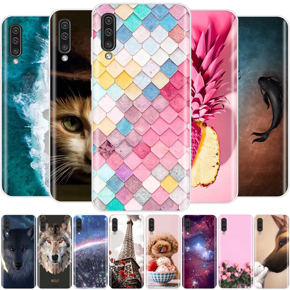 Силиконовый чехол для samsung Galaxy A50 с милыми животными мягкий ТПУ телефона |