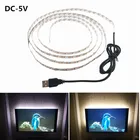 5 В, 50 см, 1 м, 2 м, 3 м, 4 м, 5 м, USB кабель питания светодиодный Светодиодная лента, светильник SMD 3528, Рождественский настольный декор, лента для ТВ, светильник щение
