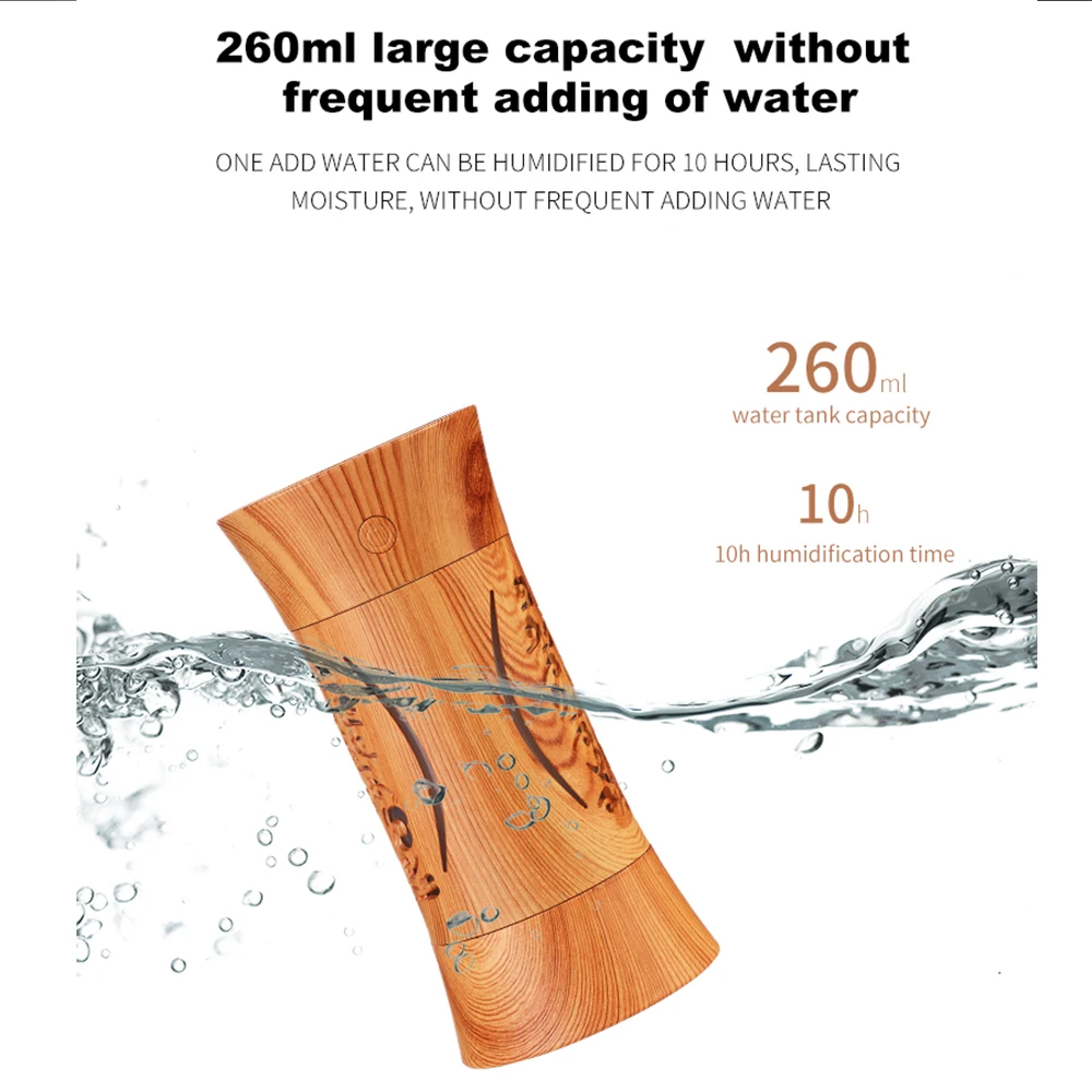 Портативный увлажнитель воздуха 260 мл USB мини-увлажнитель ультразвуковой