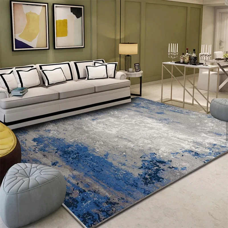 

2020 Modern Nordic Tie-dye Gradient Carpet Bedroom Living Room Rectangular Carpet Variegated Soft Comfortable Area Carpet Gray