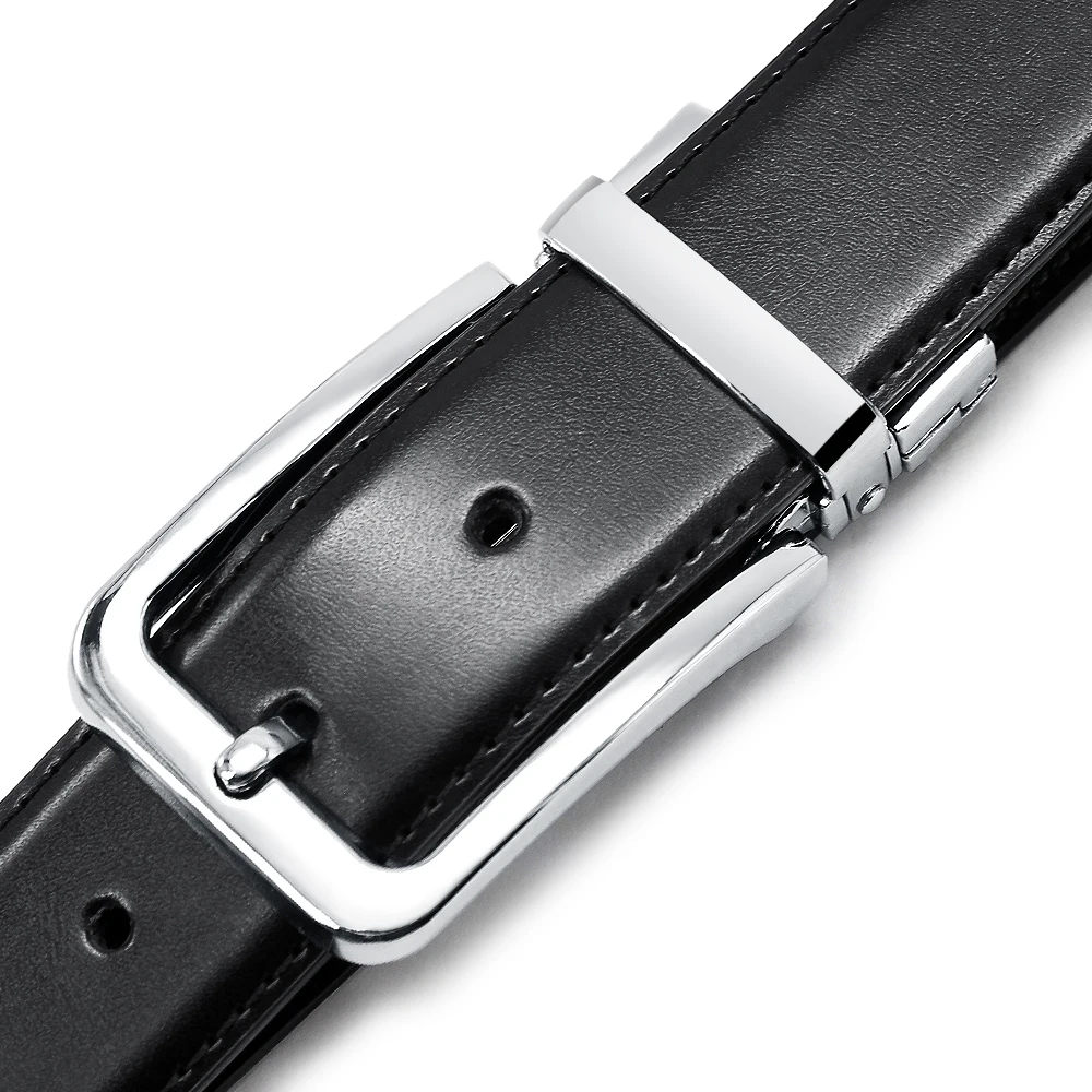 Ремень DOOPAI мужской кожаный двусторонний вращающийся Роскошный пояс с пряжкой