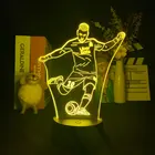 3D светильник с изображением футбольной звезды, Dimitri Payet, домашний декор для спальни, прикроватный столик, лампа для книг, светодиодный USB, креативный подарок
