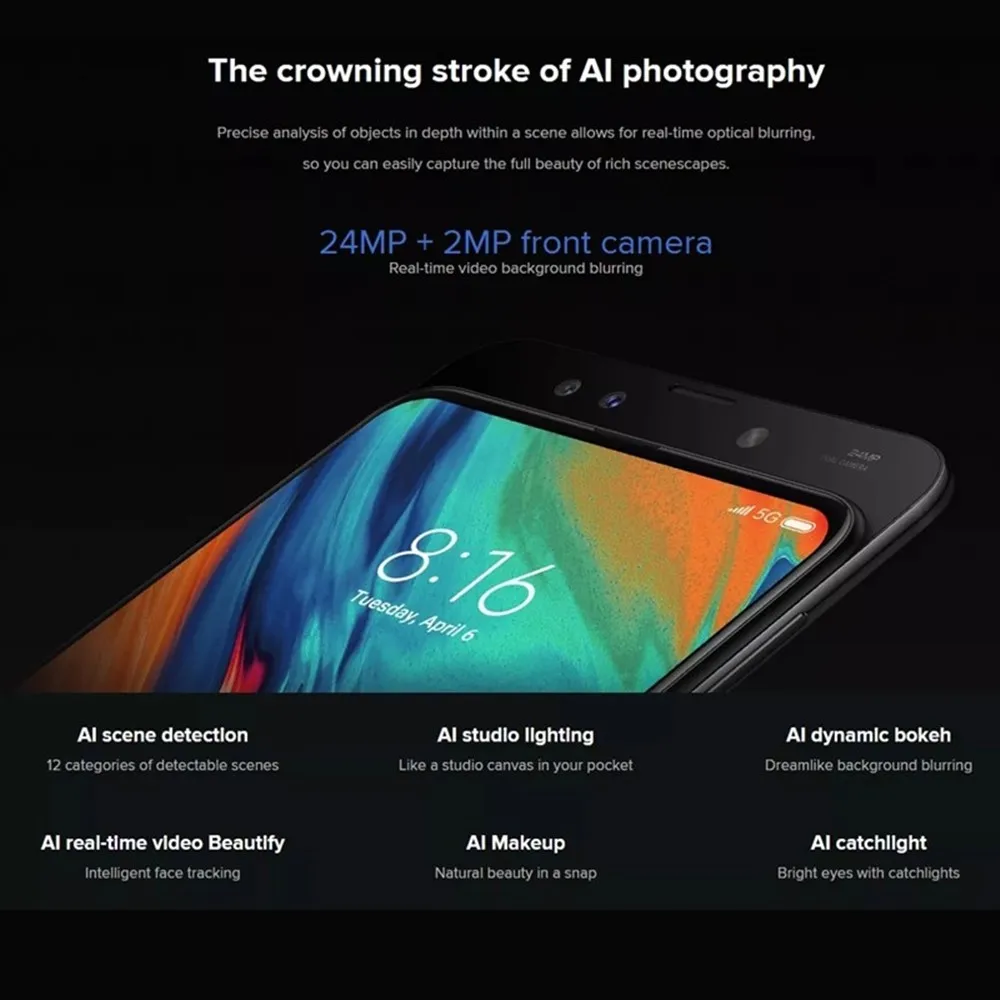 Оригинальный Смартфон Xiaomi Mi Mix 3 5G 6 ГБ 128 NFC Snapdragon 855 Восьмиядерный 39 дюймов